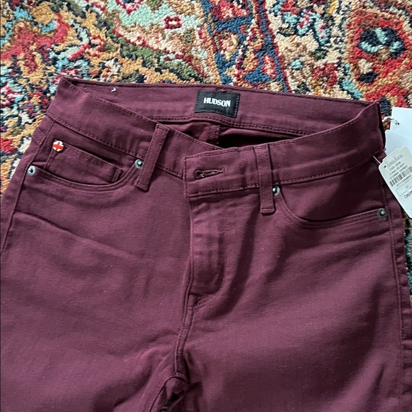 Hudson Jeans Krista Women's Dark Burgundy Skinny Jeans nwt - Picture 4 of 6
